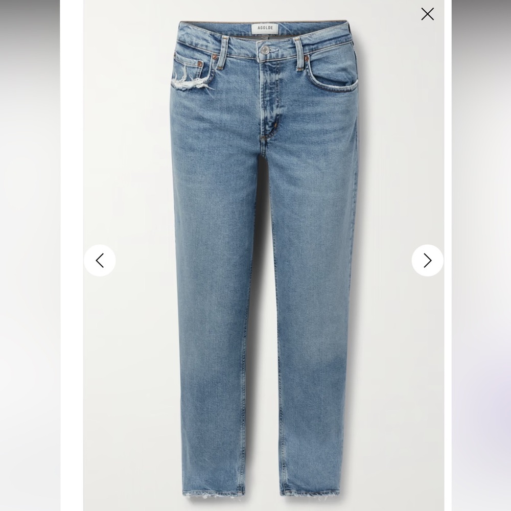 Agolde Classic Blue Straight Leg Denim Jeans - Size 30